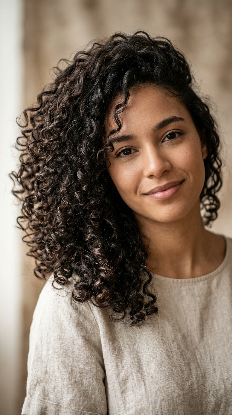 Side-Swept Curls