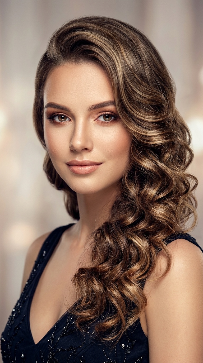 Side-Swept Curls
