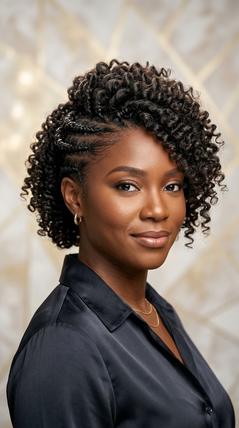 Side-Swept Curly Updo