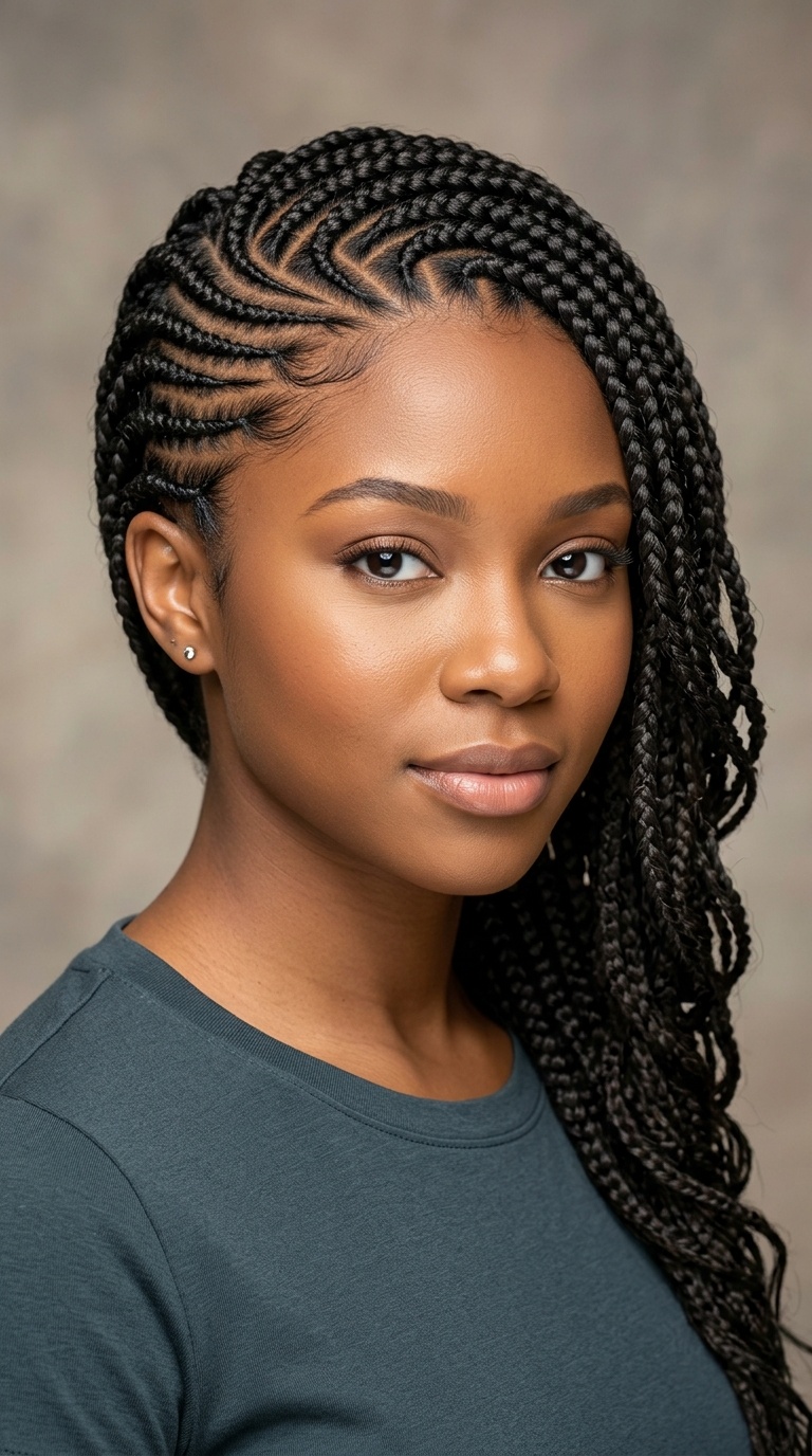 Side-Swept Curve Braids