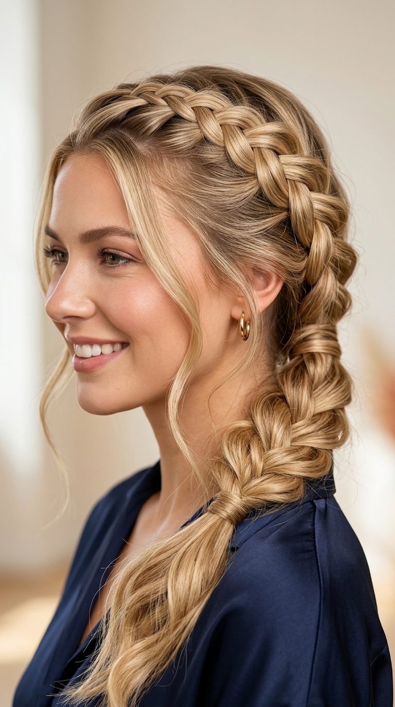 Side-Swept Dutch Braid
