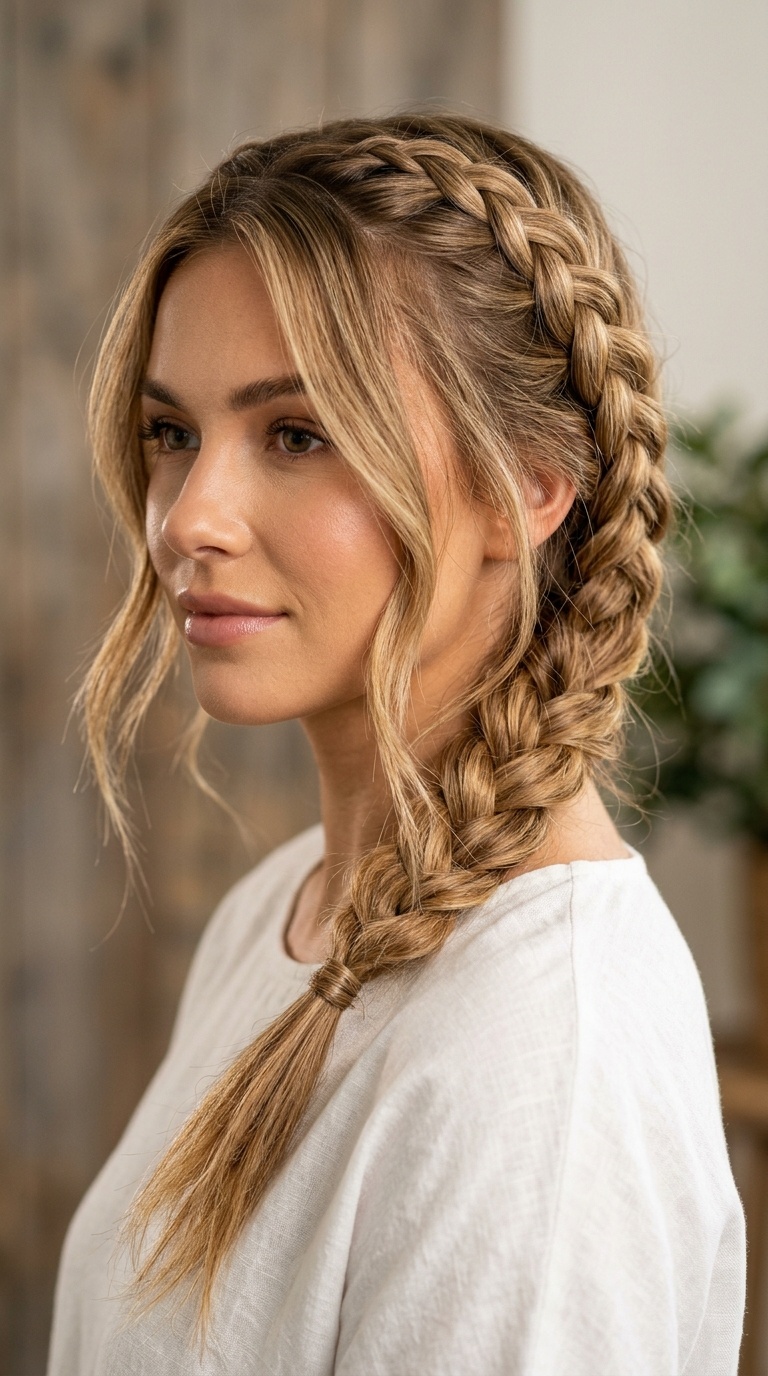Side-Swept Dutch Braid