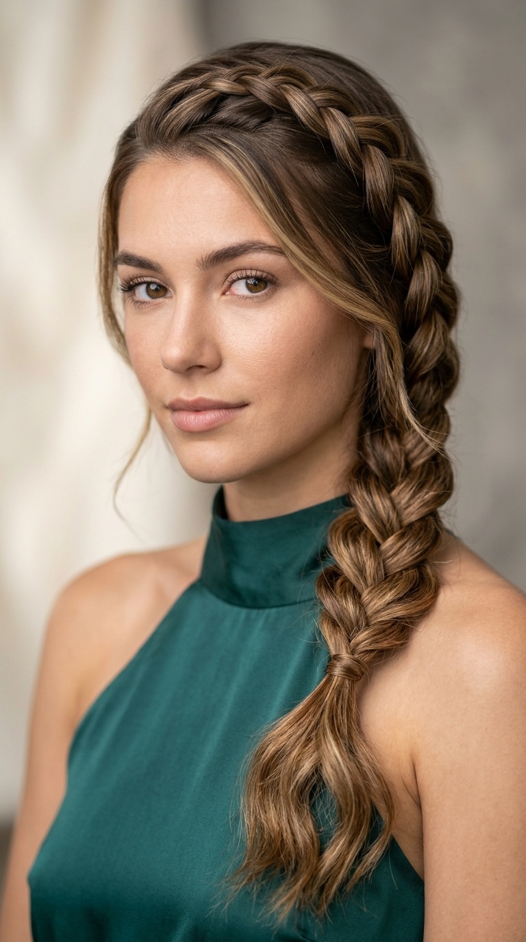 Side-Swept Dutch Braid