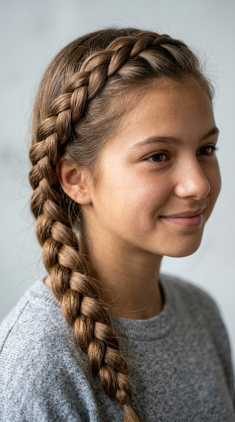 Side-Swept Dutch Braid