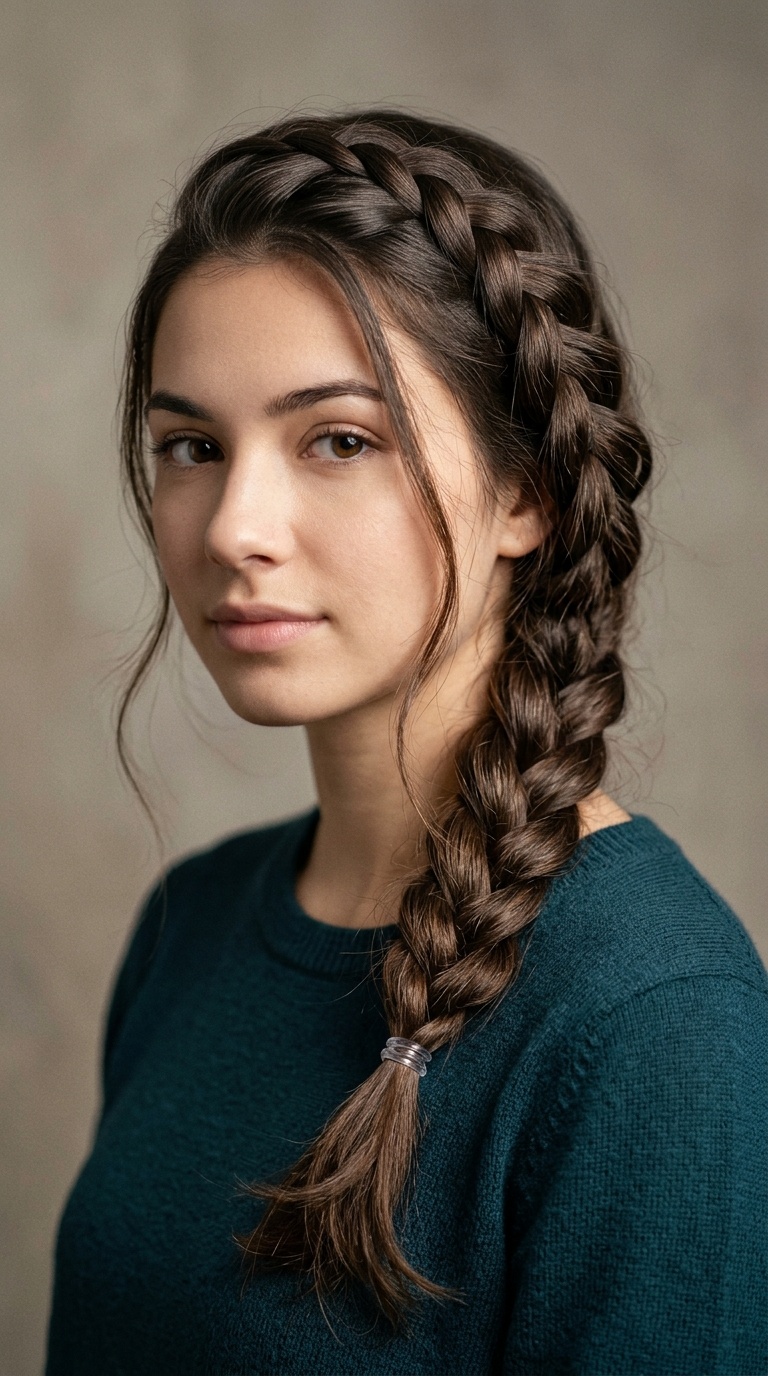 Side-Swept Dutch Braid
