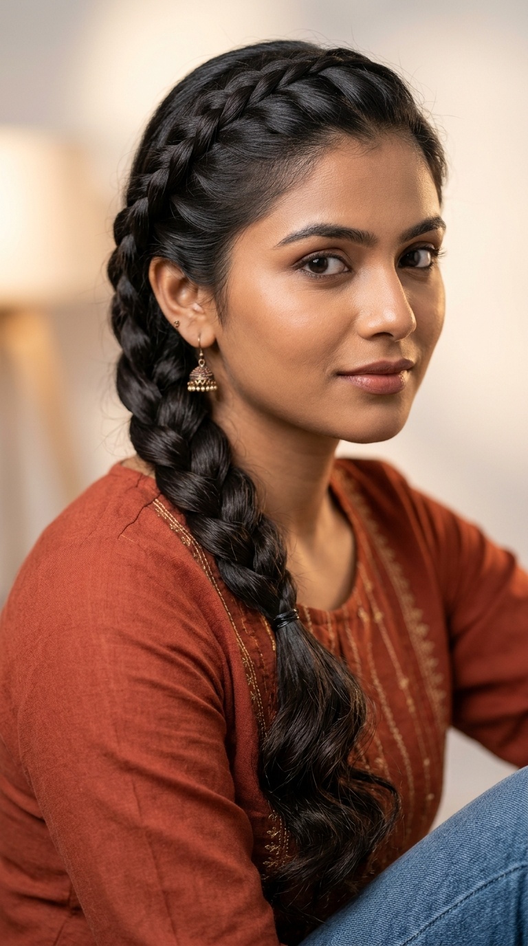 Side-Swept Dutch Braid