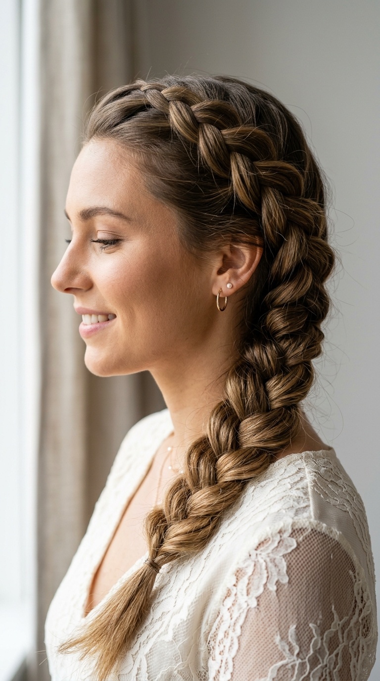 Side-Swept Dutch Braid