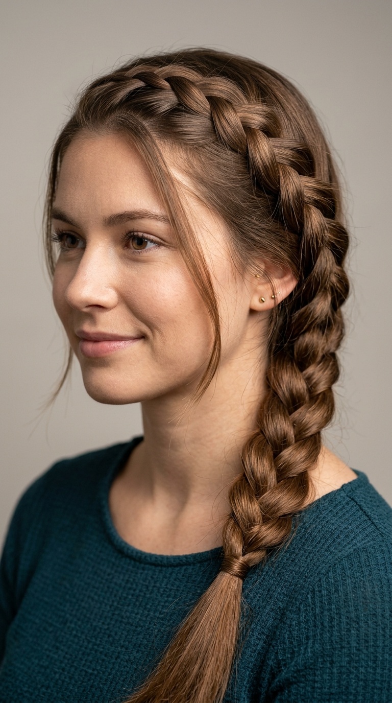 Side-Swept Dutch Braid