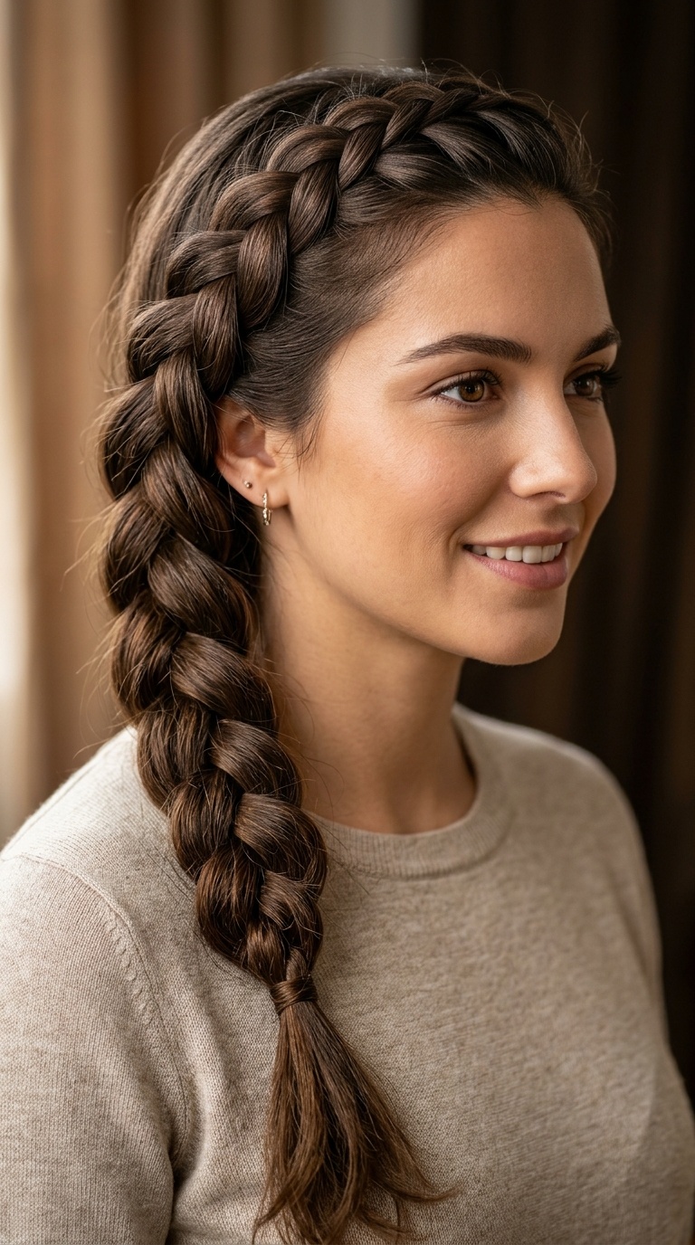Side-Swept Dutch Braid