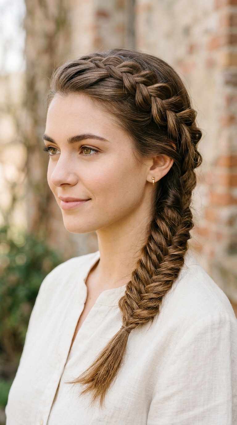 Side-Swept Dutch Braid