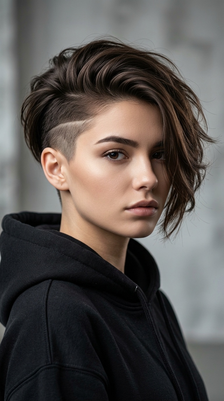 Side-Swept Faux Undercut