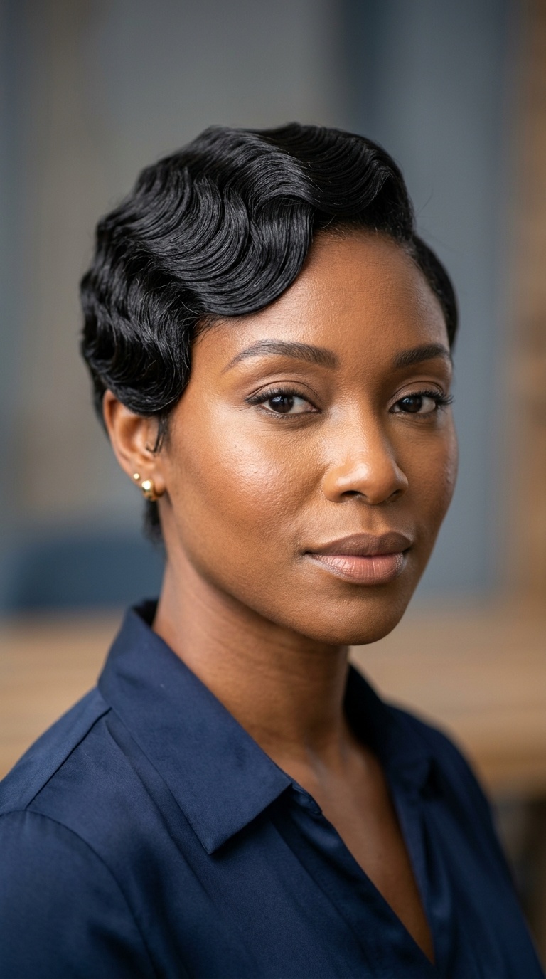 Side-Swept Finger Wave Wrap