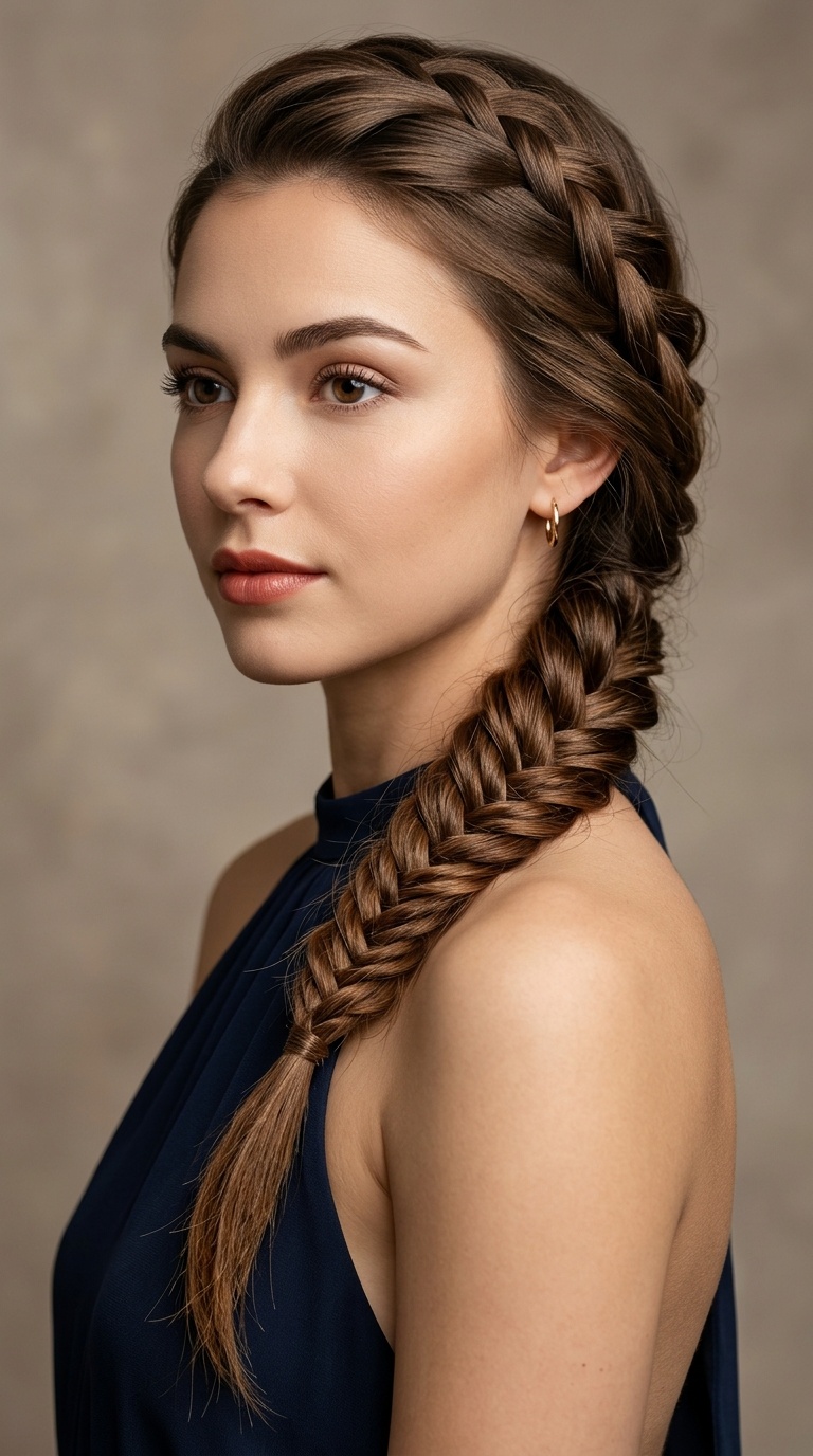 Side-Swept Fish Tail Braid