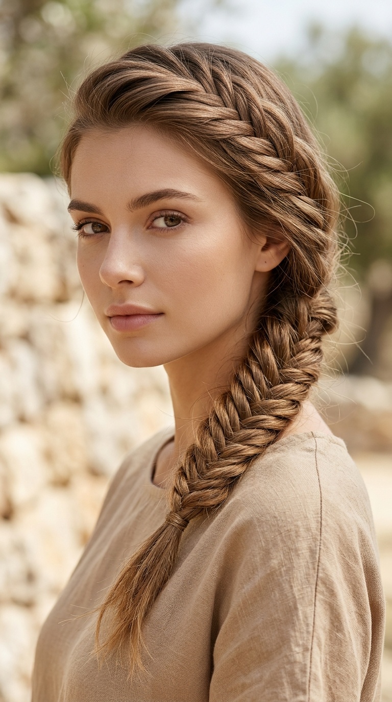 Side-Swept Fishtail Braid