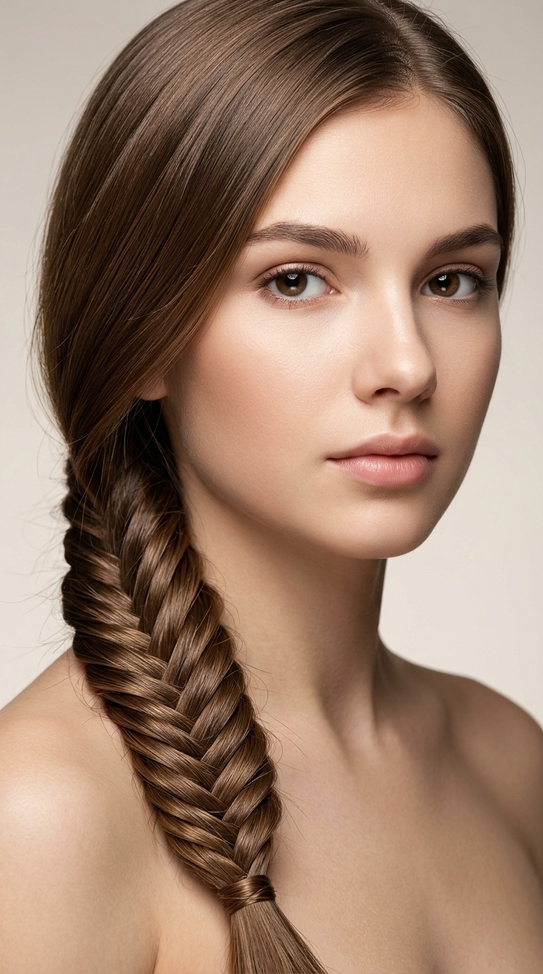 Side-Swept Fishtail Braid