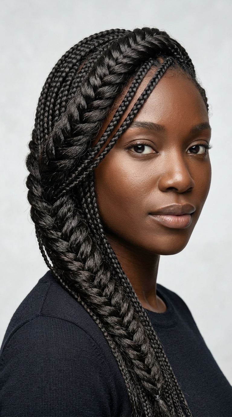 Side-Swept Fishtail Braid