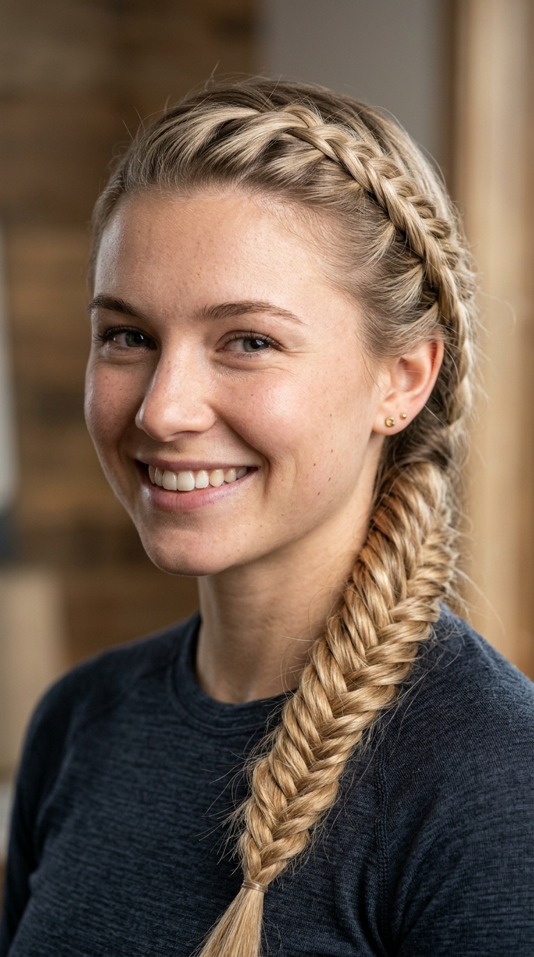 Side-Swept Fishtail Braid