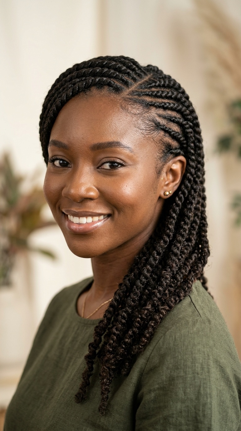 Side-Swept Flat Twists with Extensions