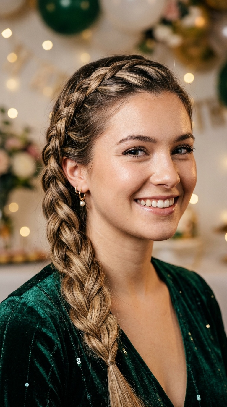 Side-Swept French Braid