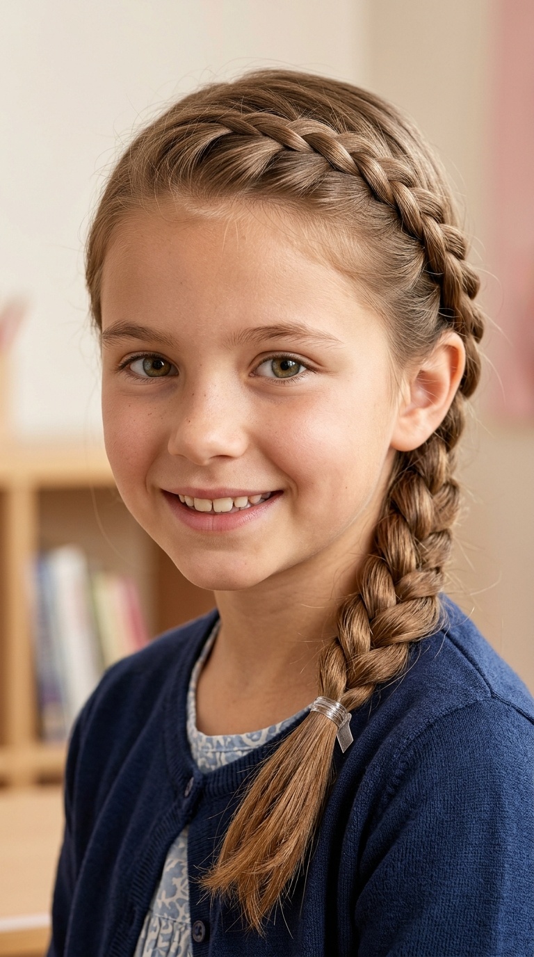 Side-Swept French Braid