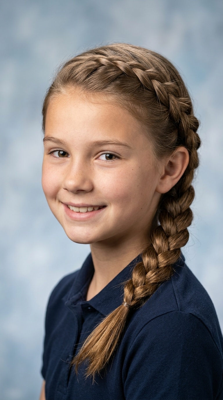 Side-Swept French Braid