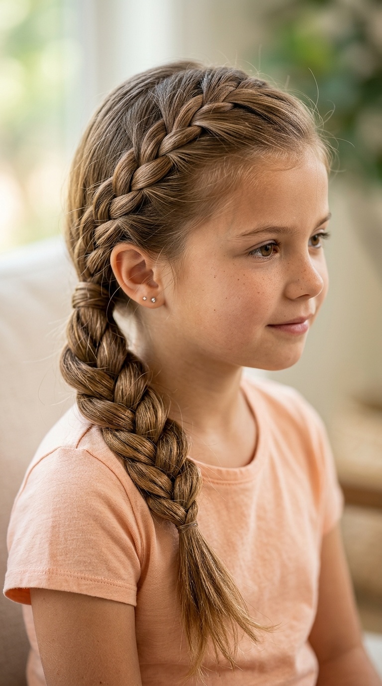 Side-Swept French Braid