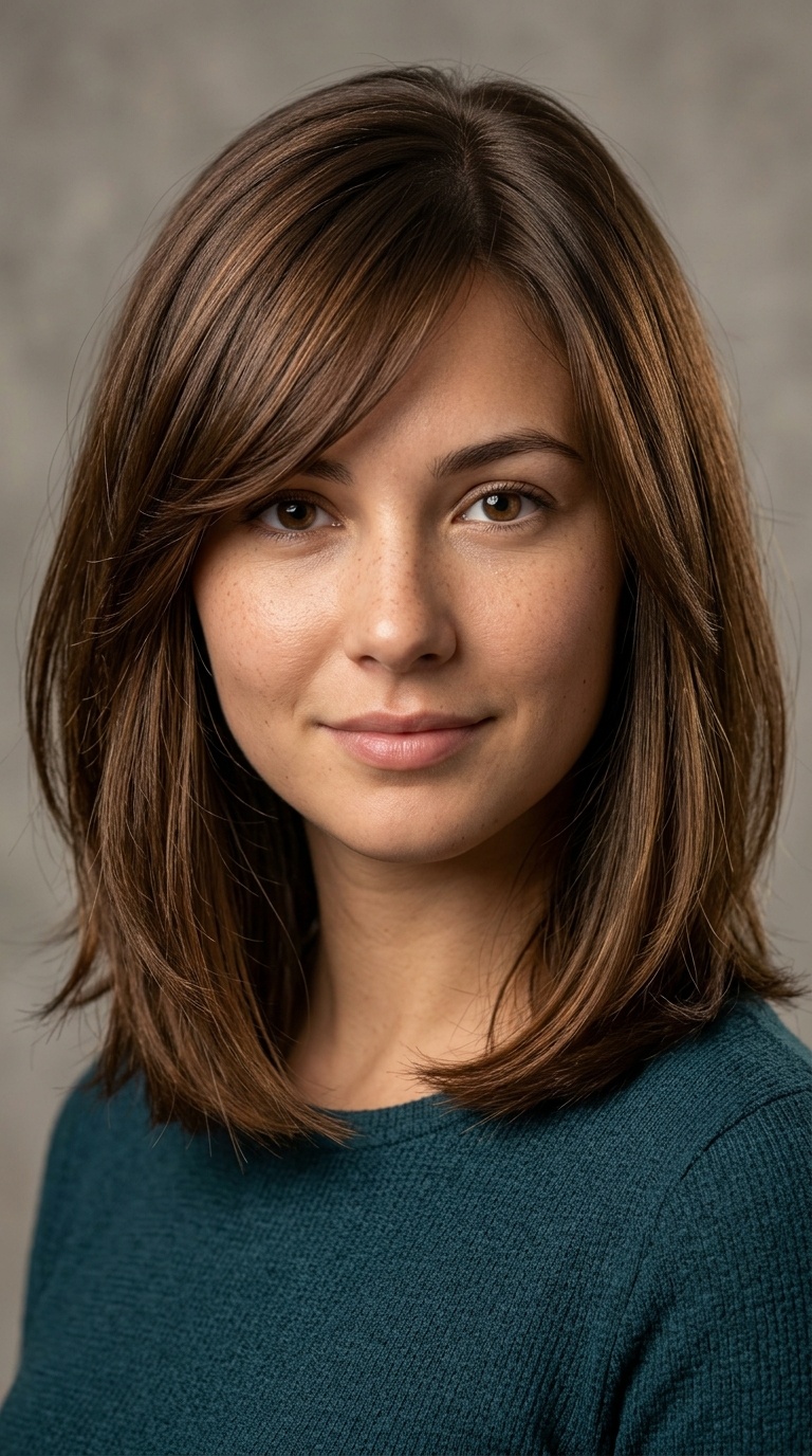 Side-Swept Fringe Lob