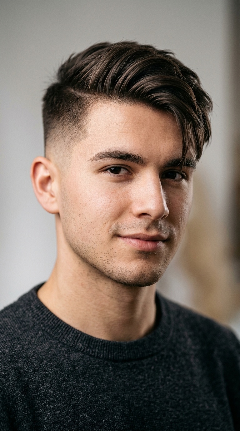 Side-Swept Fringe with Fade