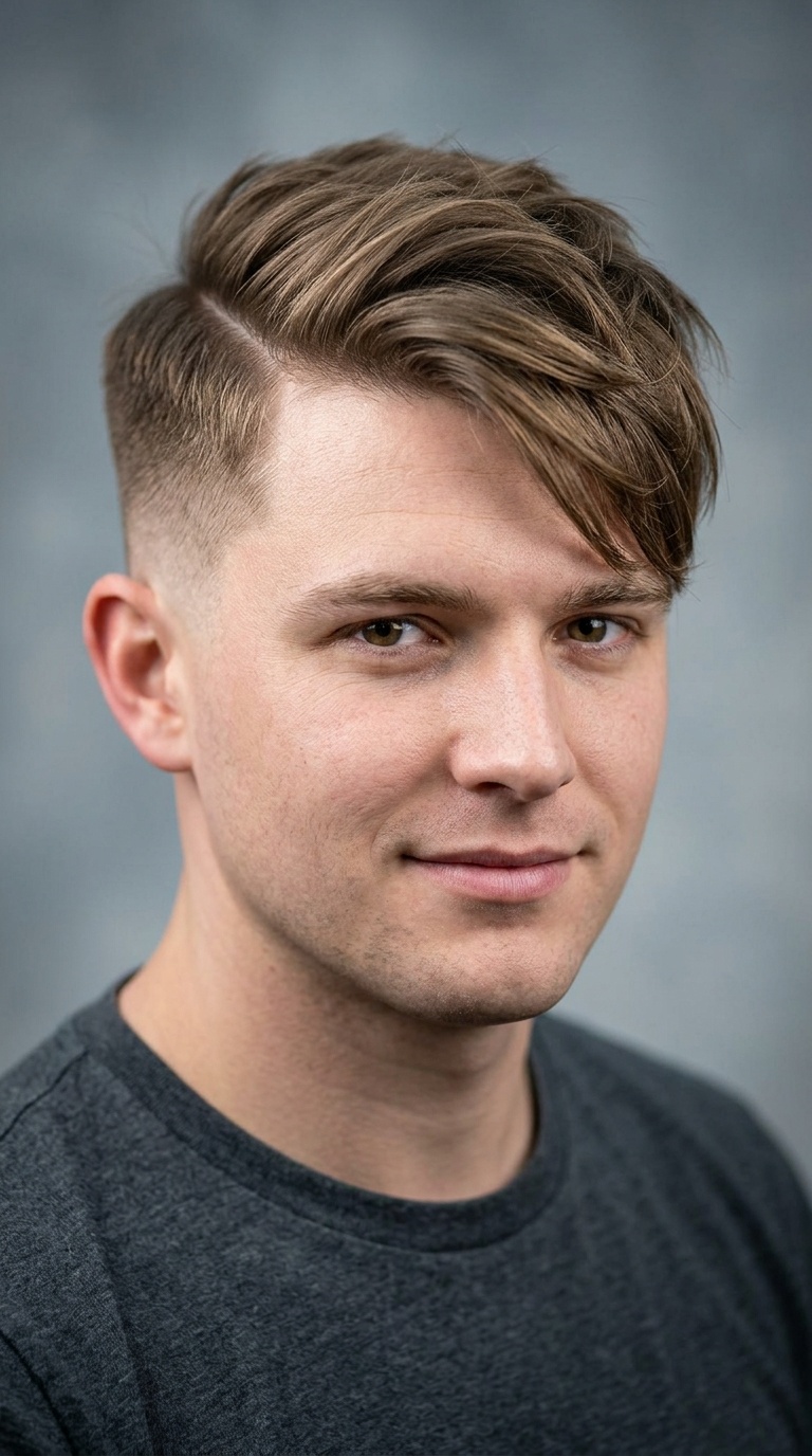 Side-Swept Fringe with Mid Fade