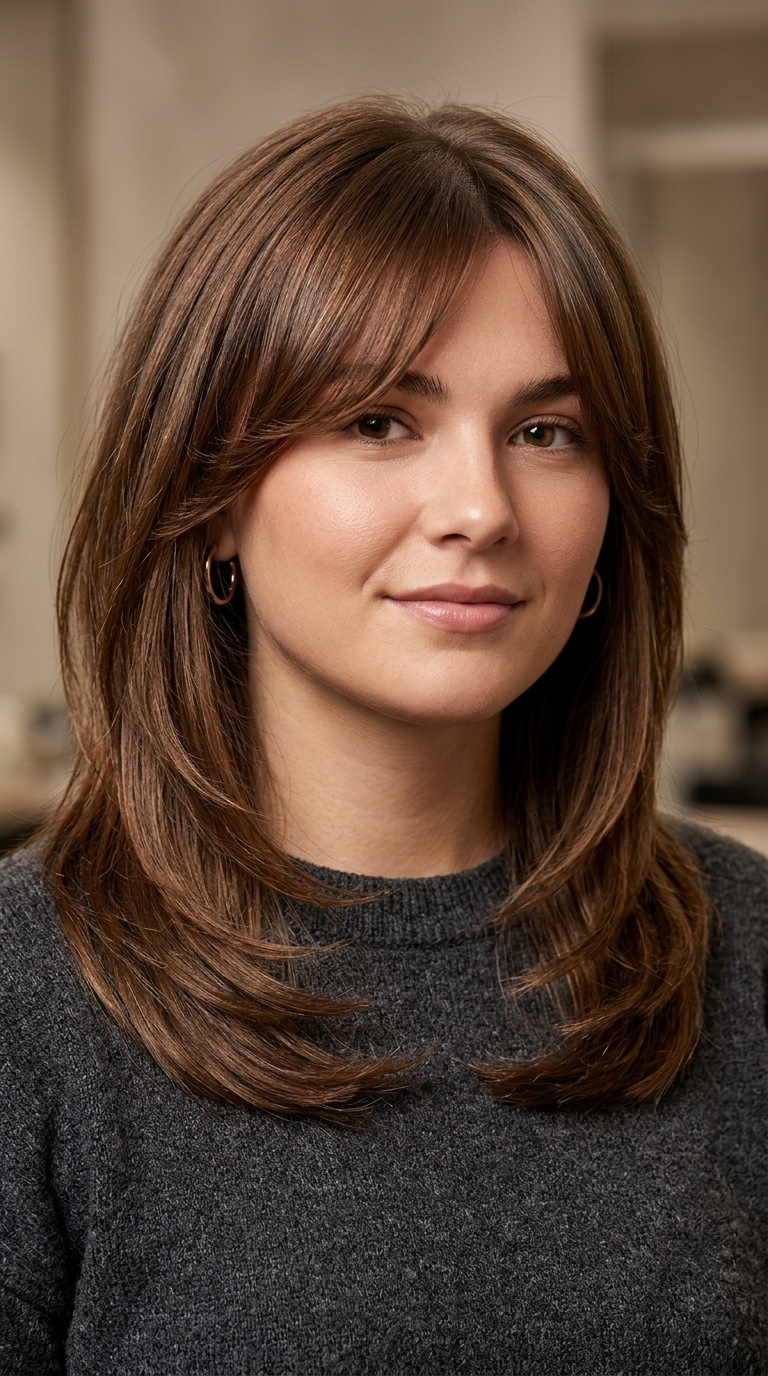 Side-Swept Fringe with V-Shaped Layers