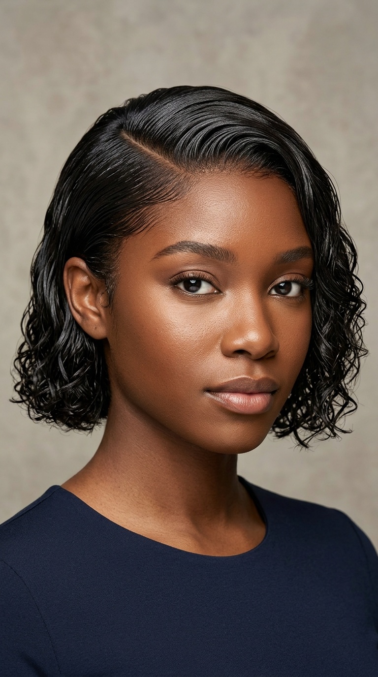 Side-Swept Gel Bob