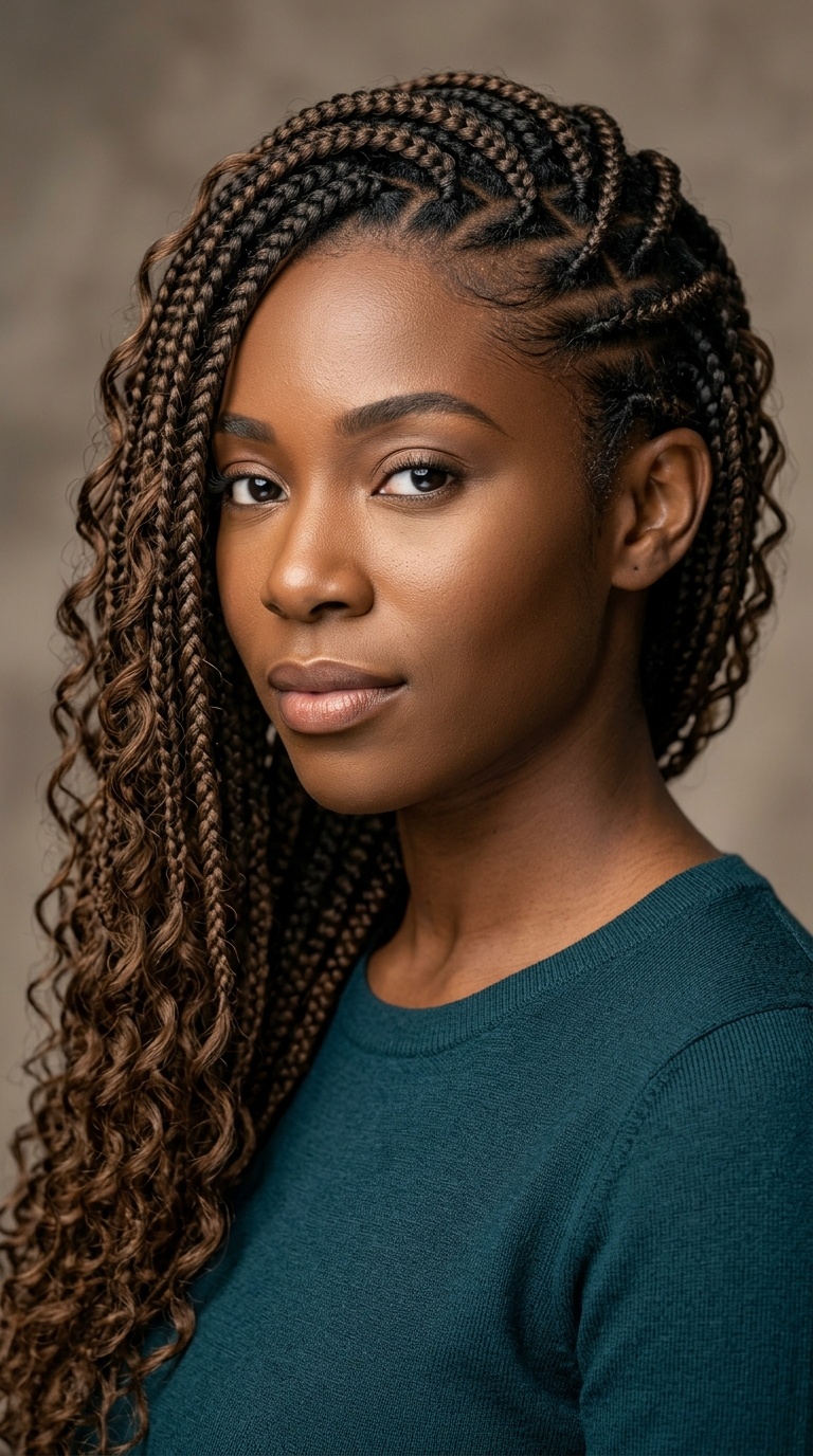 Side-Swept Goddess Braids