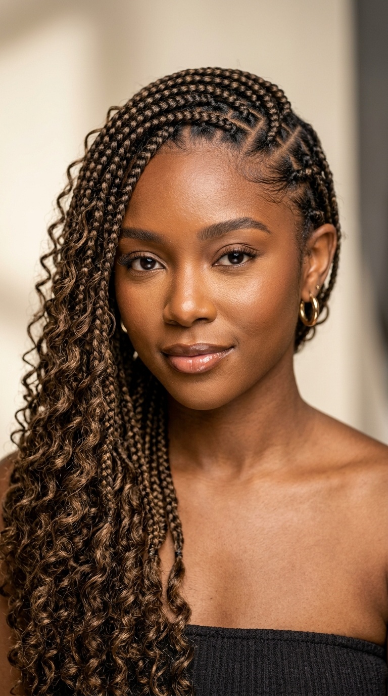 Side-Swept Goddess Braids
