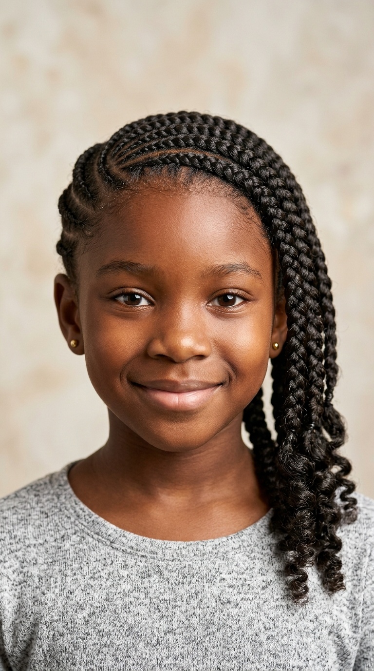 Side-Swept Goddess Braids
