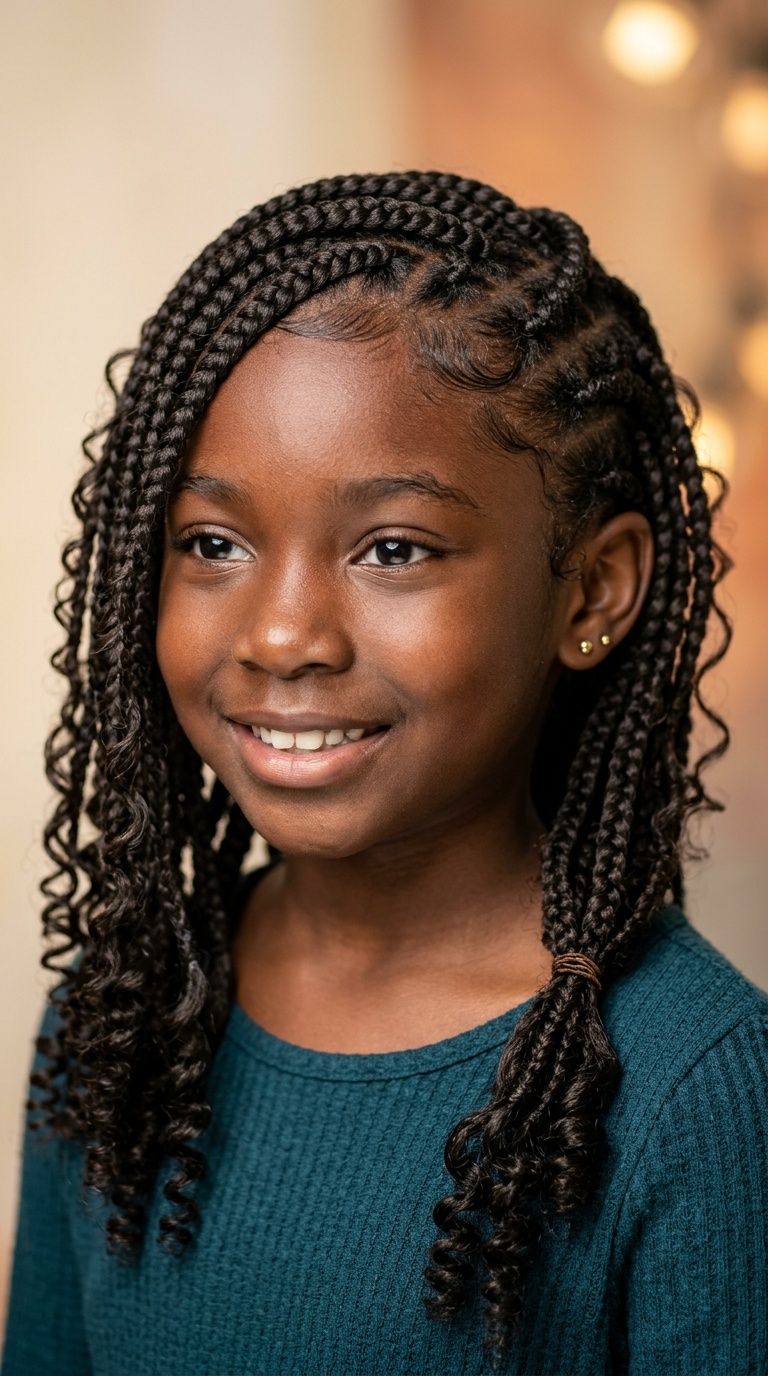 Side-Swept Goddess Braids