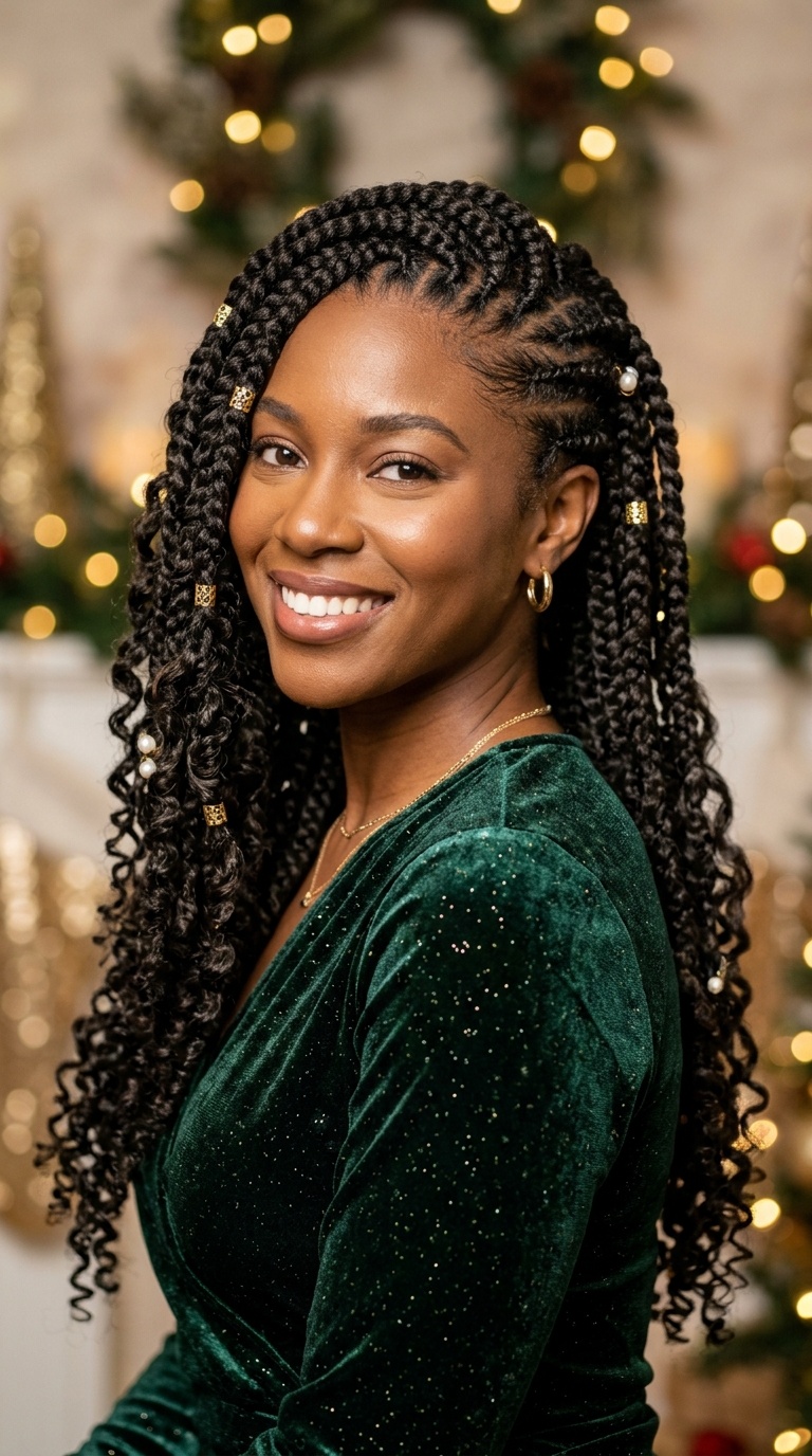 Side-Swept Goddess Braids