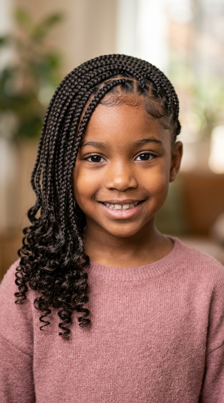 Side-Swept Goddess Braids