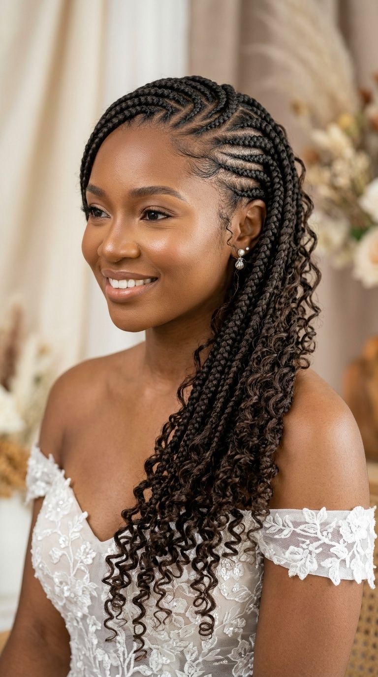 Side-Swept Goddess Braids