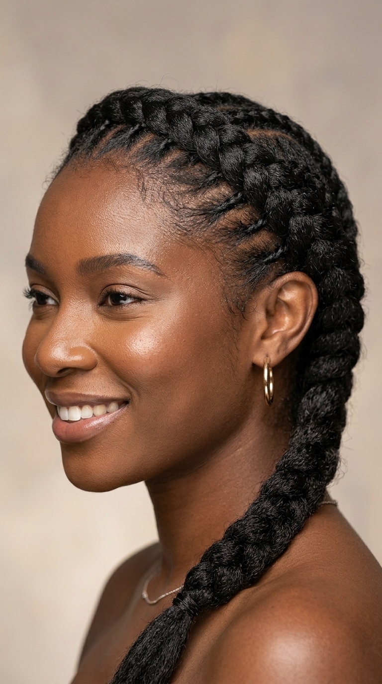 Side-Swept Halo Braid