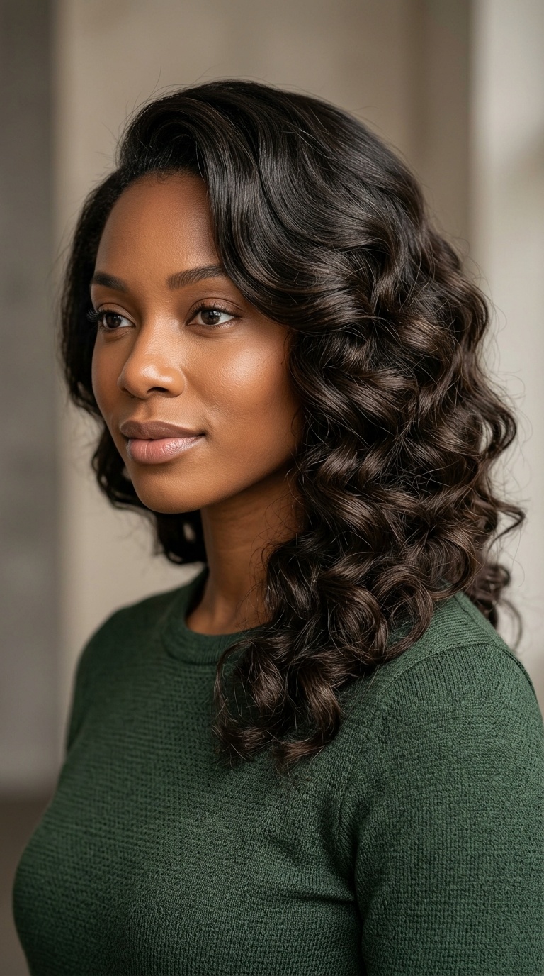 Side-Swept Hollywood Waves