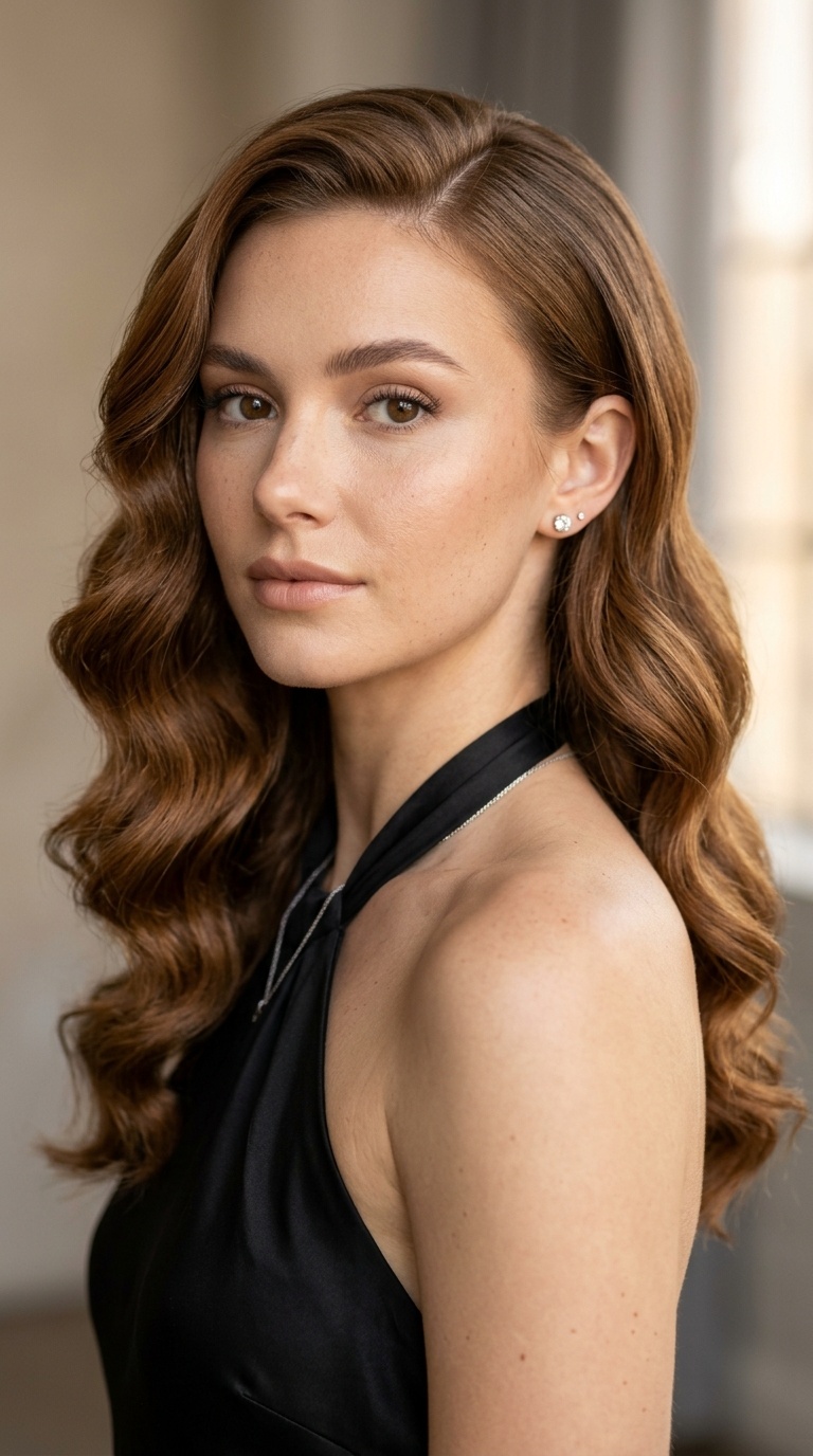 Side-Swept Hollywood Waves