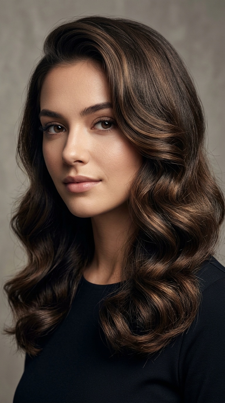 Side-Swept Hollywood Waves
