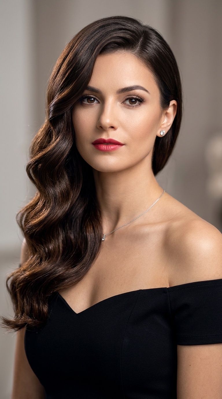 Side-Swept Hollywood Waves