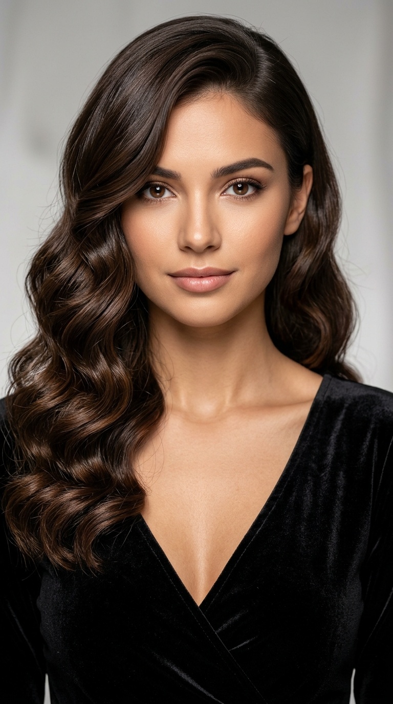 Side-Swept Hollywood Waves