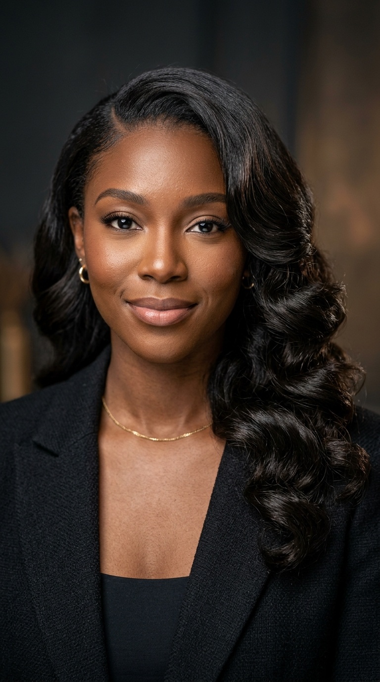 Side-Swept Hollywood Waves