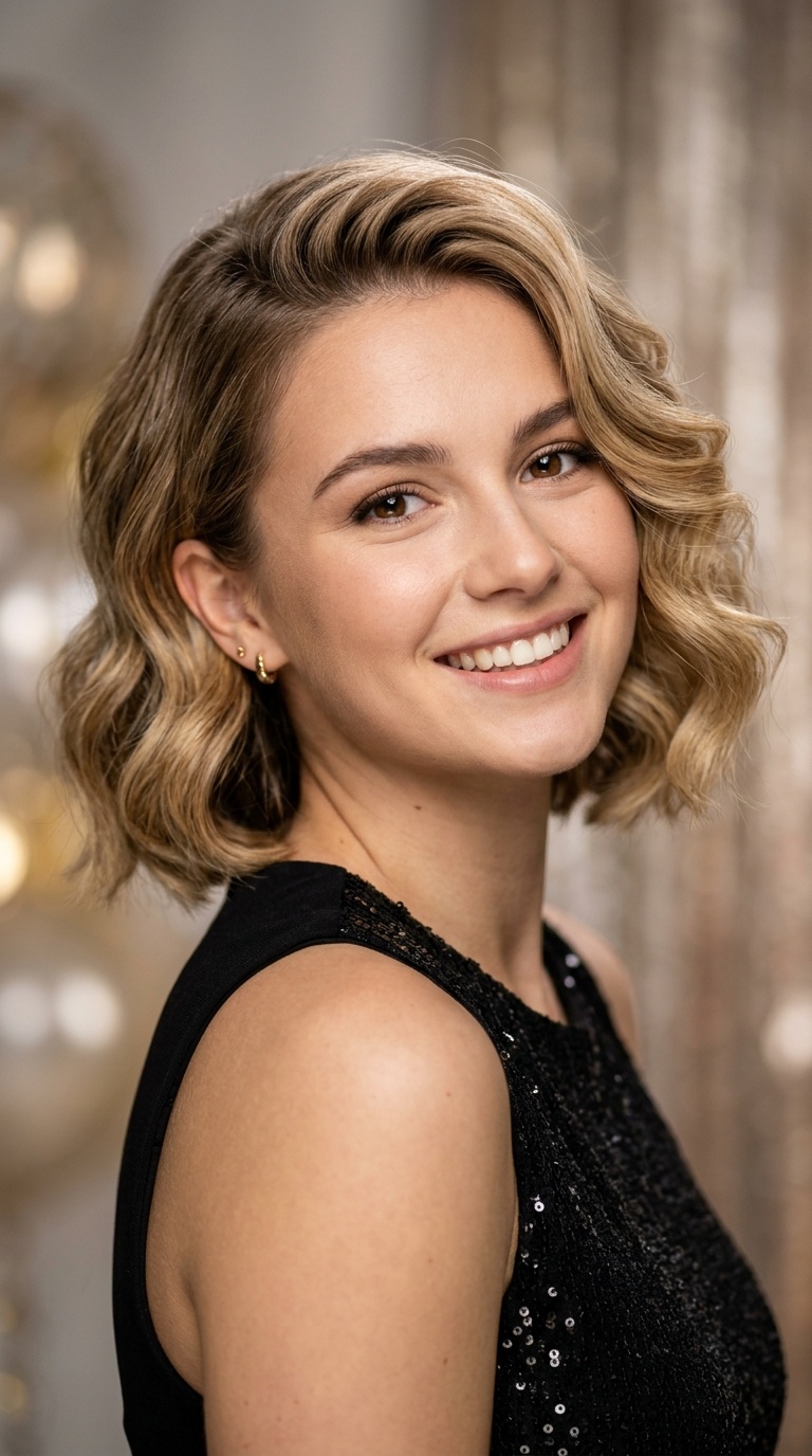 Side-Swept Hollywood Waves