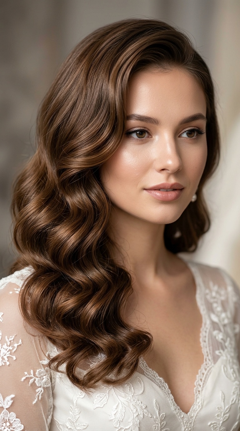 Side-Swept Hollywood Waves