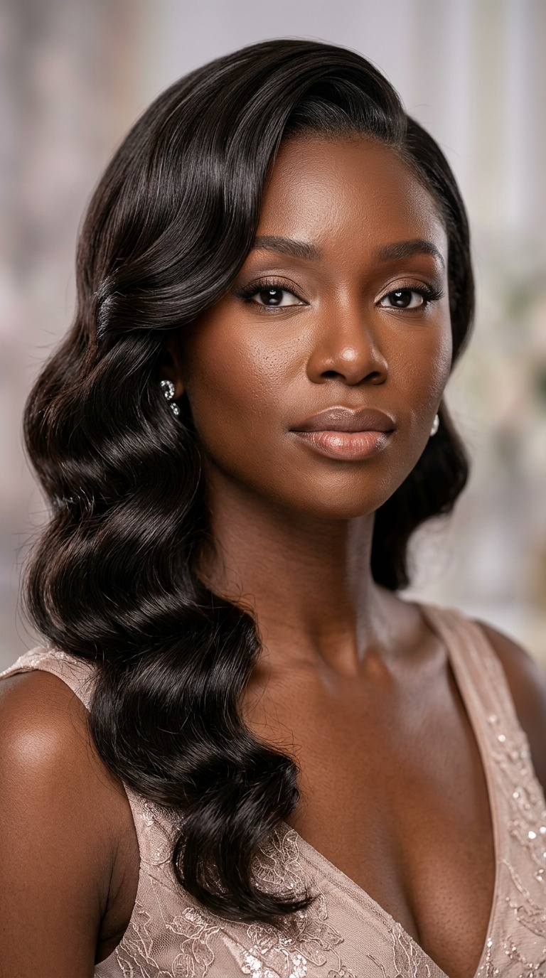 Side-Swept Hollywood Waves