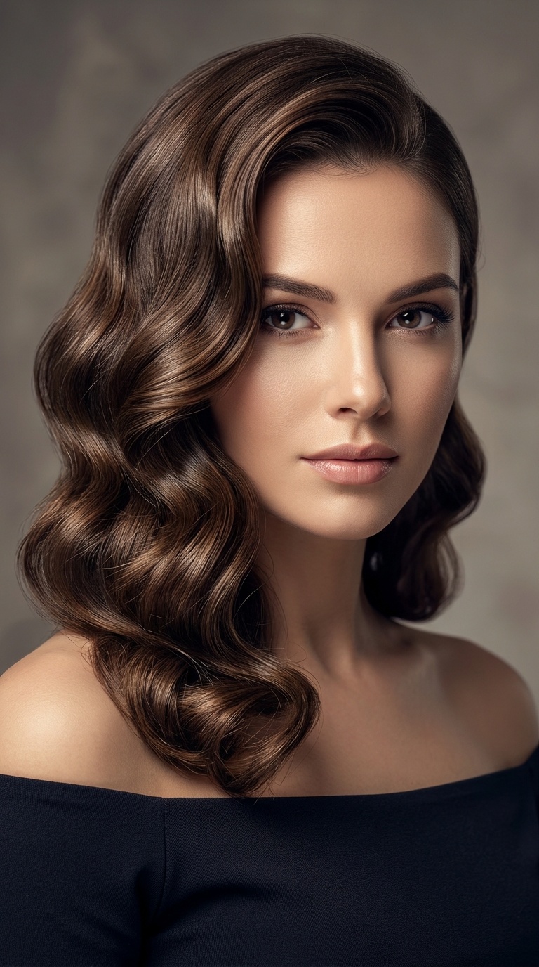 Side-Swept Hollywood Waves