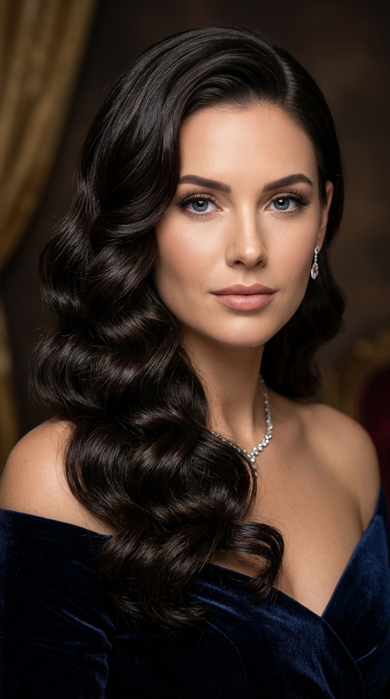 Side-Swept Hollywood Waves